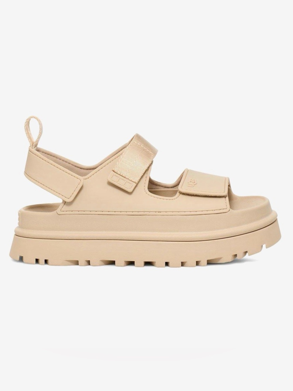 UGG GoldenGlow Sea Salt Platform Sandals Cream Women’s US 9